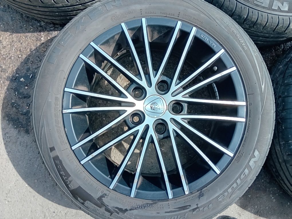 Alu 16" 5x112 z op.lato piekne czarno srebrne