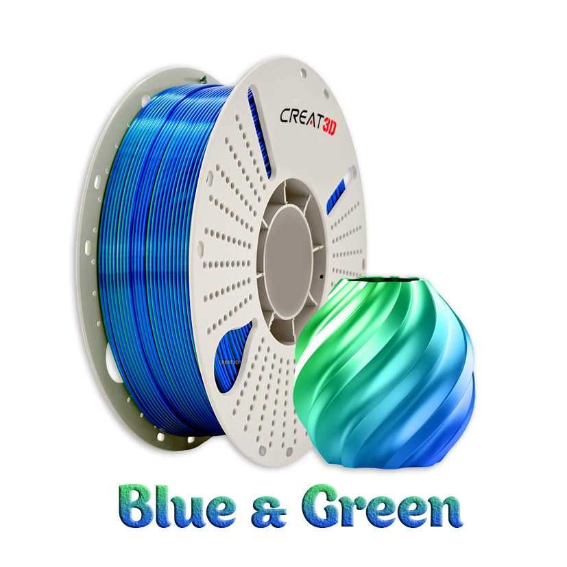 PLA пластик для 3д принтера CREAT3D PLA silk dual color  10 кг микс