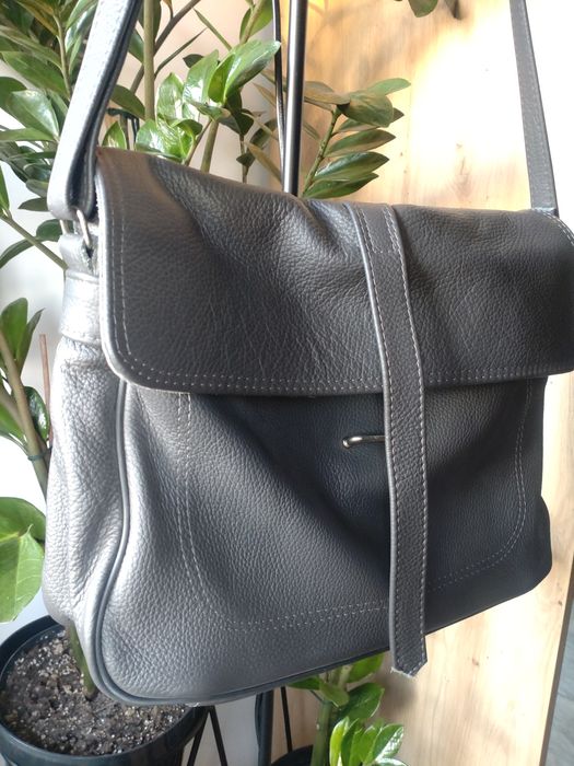 Torba skórzana listonoszka Made in Poland