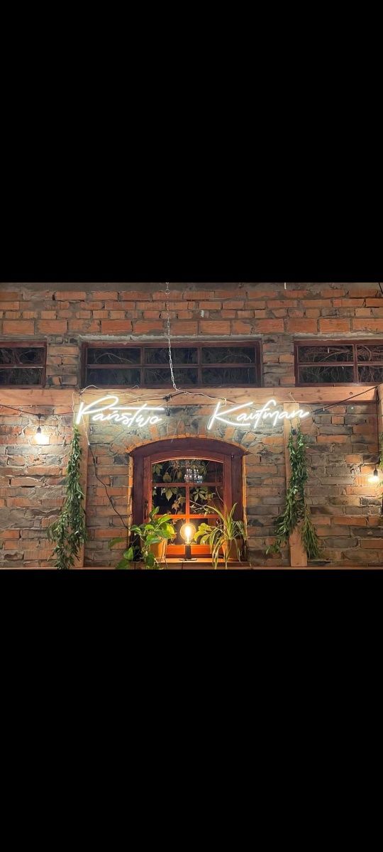 Państwo + nazwisko ledon personalizowany napis led ślub wesele neon