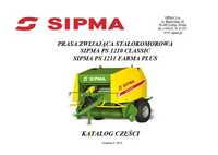 Katalog części prasy Sipma  PS 1210 CLASSIC,  PS 1211 FARMA PLUS