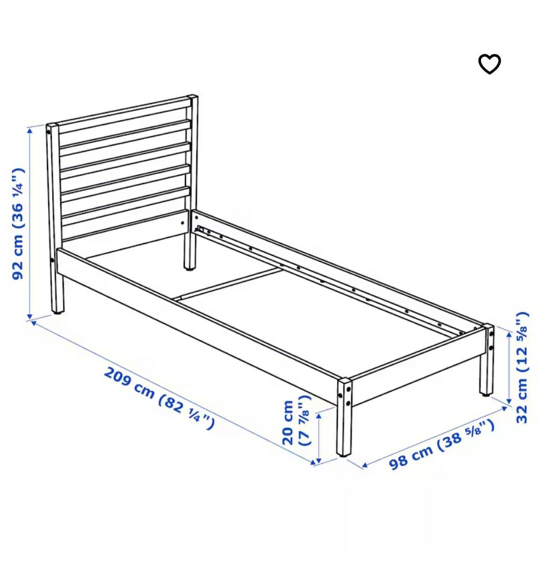 Drewniane łóżko 90cm×200cm