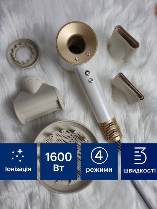 Фен для волосся з іонізацією 1600 Вт Hairdryer 5 насадок