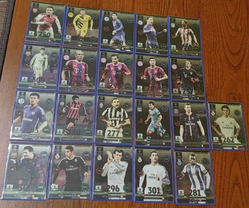 komplet 21 kart LIMITED z edycji Champions League 2015 update