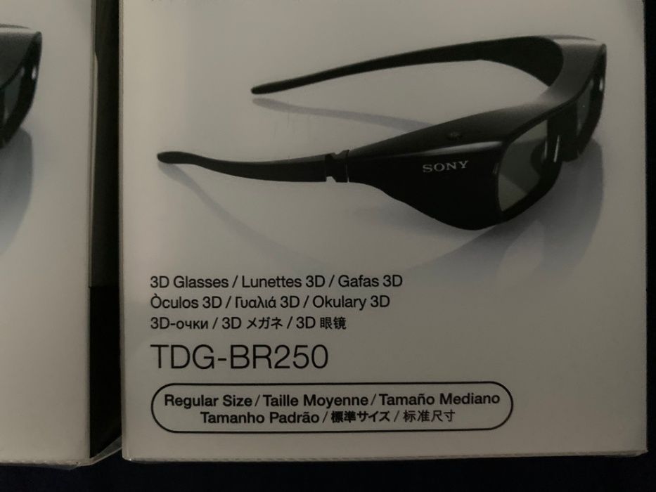 SONY TDG-BR250 Czarne okulary 3D aktywne , nowe