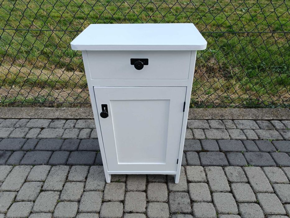 NAKASLIK biały / SZAFKA drewniana stara 50x30 wys 80cm / Nocna antyk