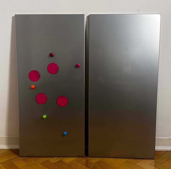 SVENSÅS szare Tablice magnetyczne na notatki 2 szt.