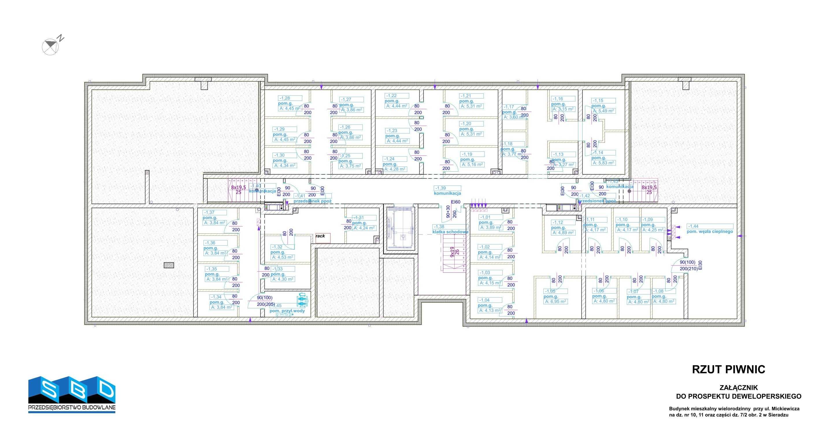 Nowe mieszkanie 61,28 m2 w Sieradzu ul. Mickiewicza 5