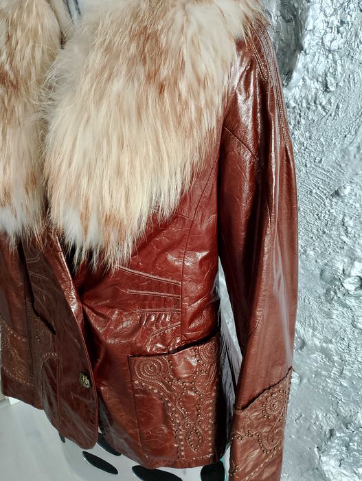 Flo cło włoska kurtka naturalne futro roz L