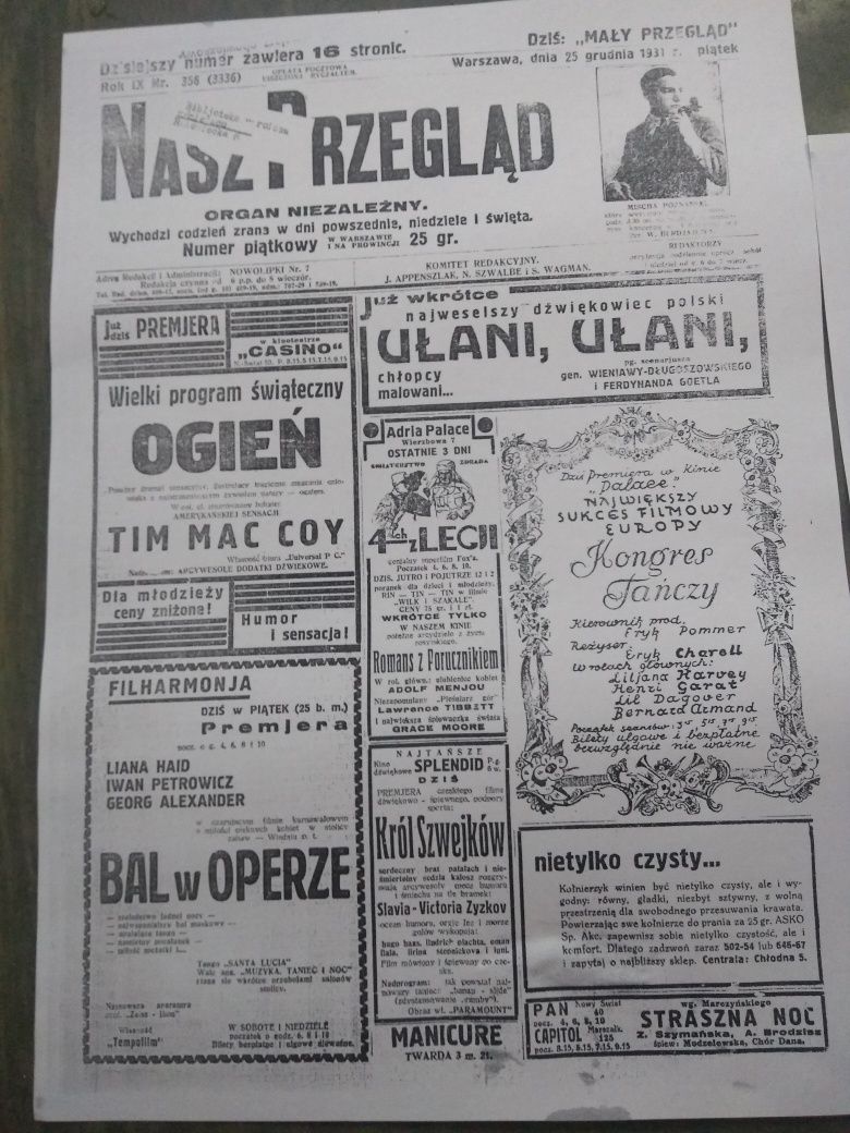 Gazety przedwojennej Warszawywy