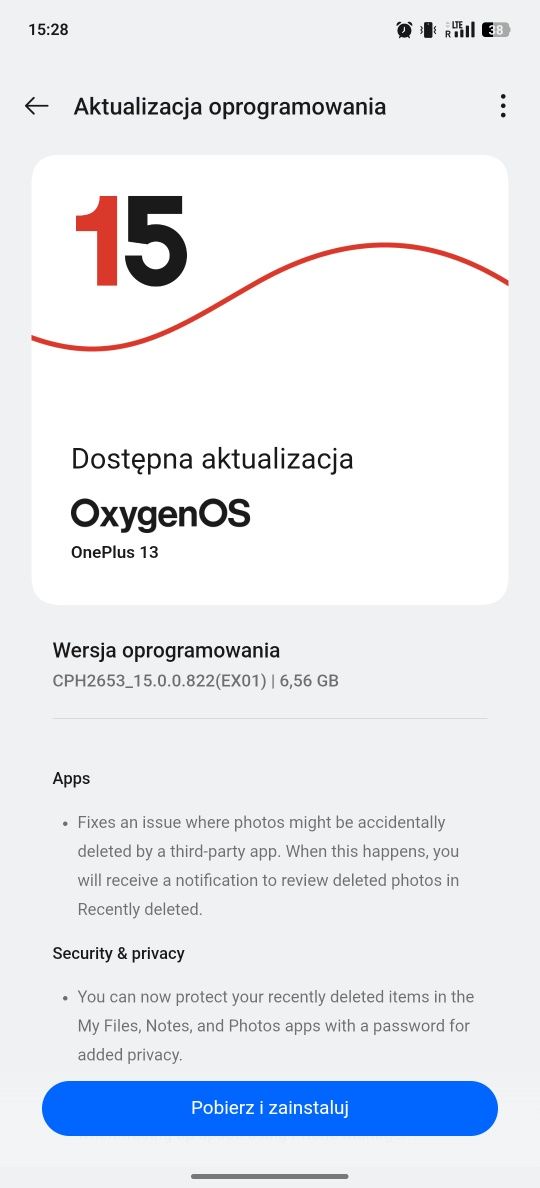Oneplus 13 biały ładowarka europejska 12gb ram /256 pamięci