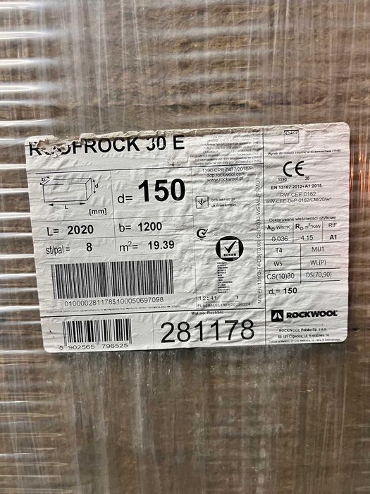 Wełna skalna Rockwool MONROCK MAX E  i ROOFROCK 30 E OKAZJA !!