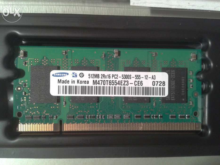 Memórias ram portátil (sodimm) ddr2 512mb/256mb - 667mhz/400mhz