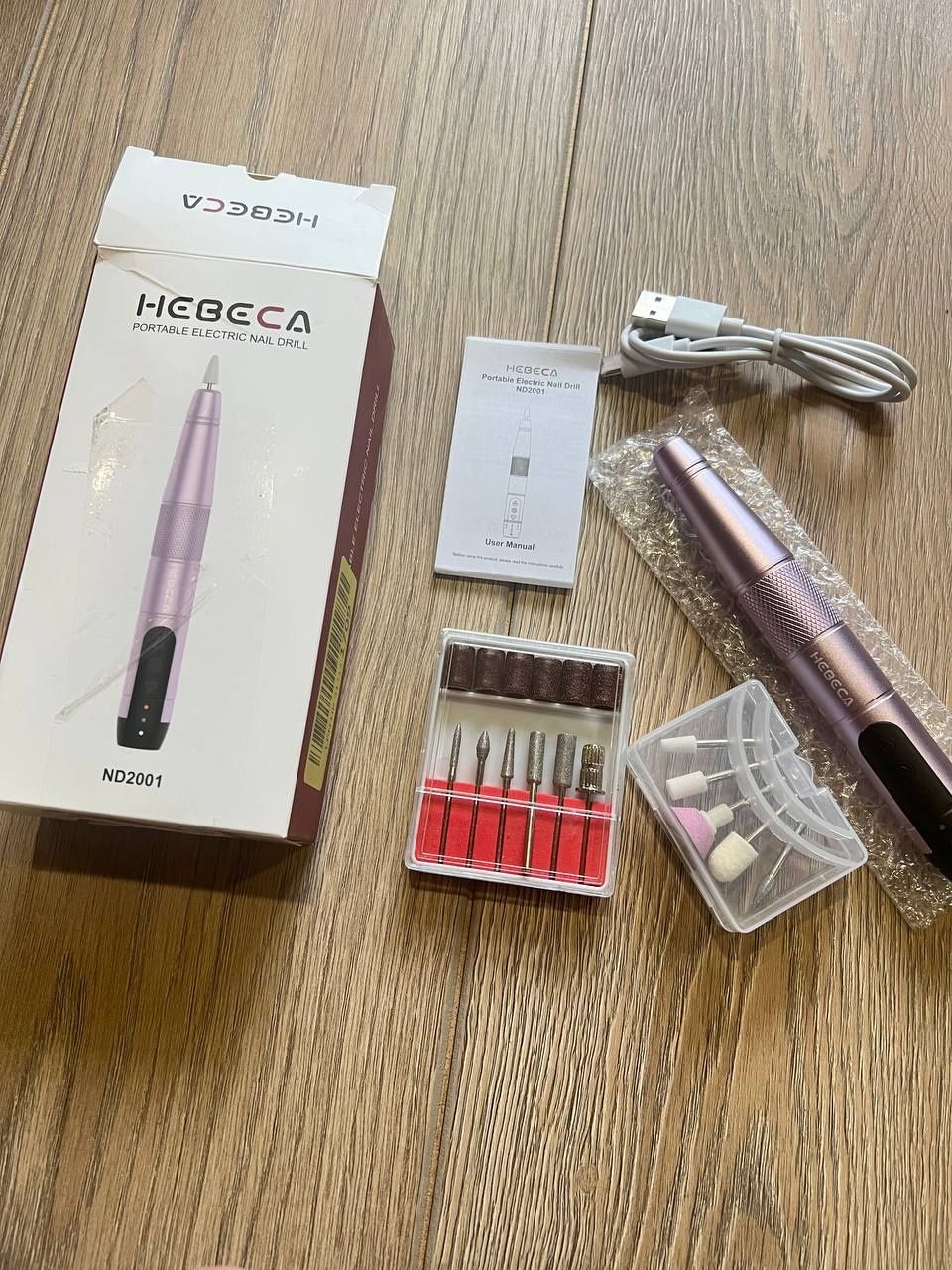 Акумуляторный фрезер для ногтей Hebeca Nail Drill 2001,безпроводной