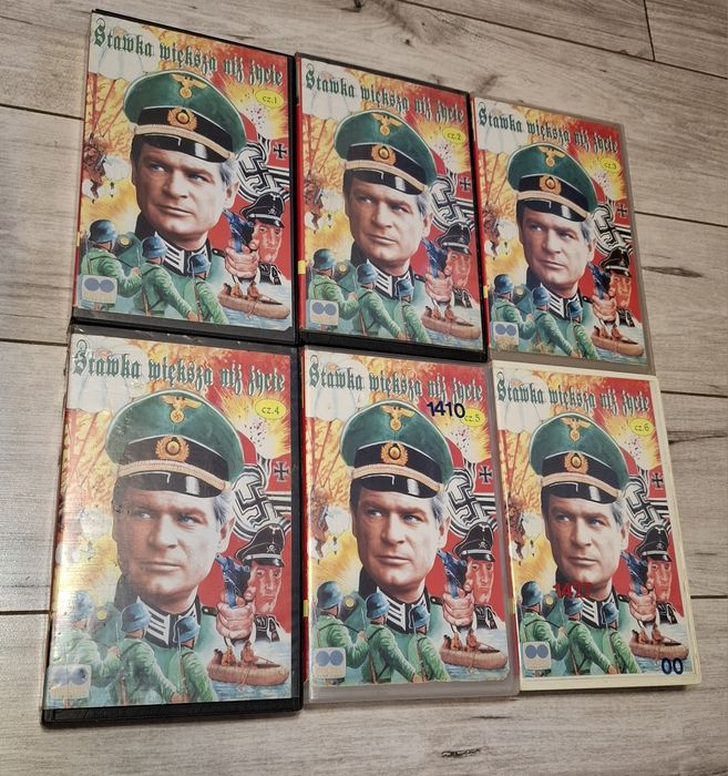 Stawka większa niż życie. 6 kaset VHS. Komplet.
