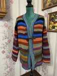 sweter na drutach 42 kolorowy vintage