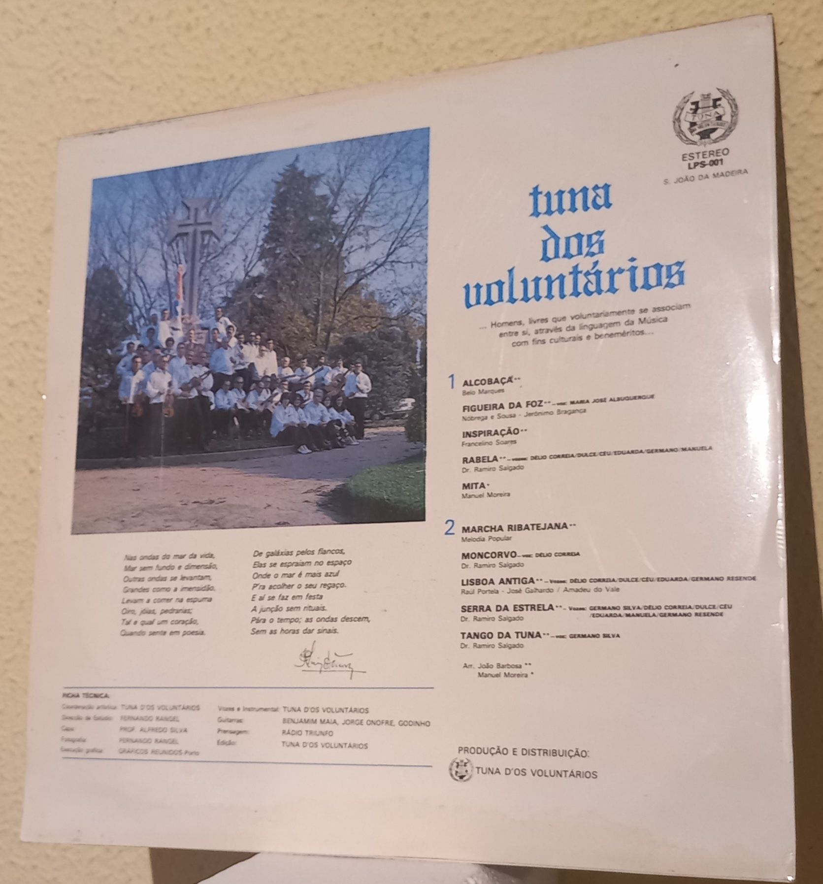 Disco de vinil LP, Tuna D'os Voluntários de S.João da Madeira.