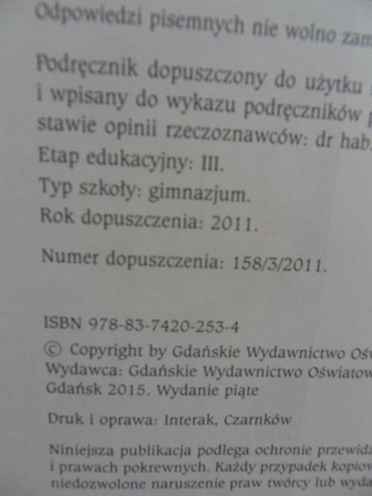 Historia III. Podręcznik do gimnazjum. GWO - NOWE !