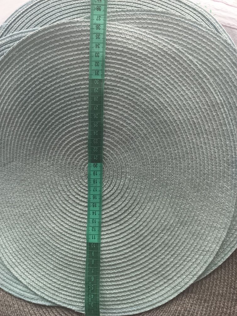 Podkładki pod talerze kolor miętowy 36 cm średnica