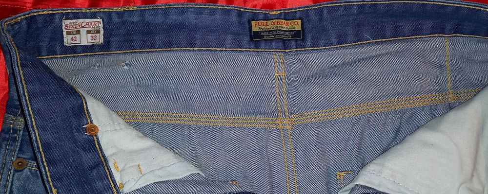 Calças ganga azul lavado da Pull&Bear