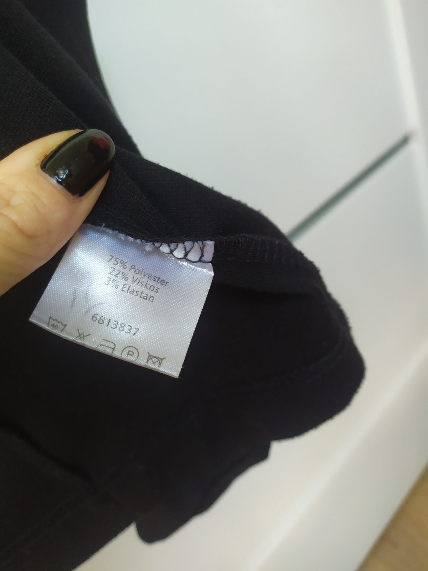 Kardigan narzutka sweter marynarka czarny rozmiar M rękaw 3/4