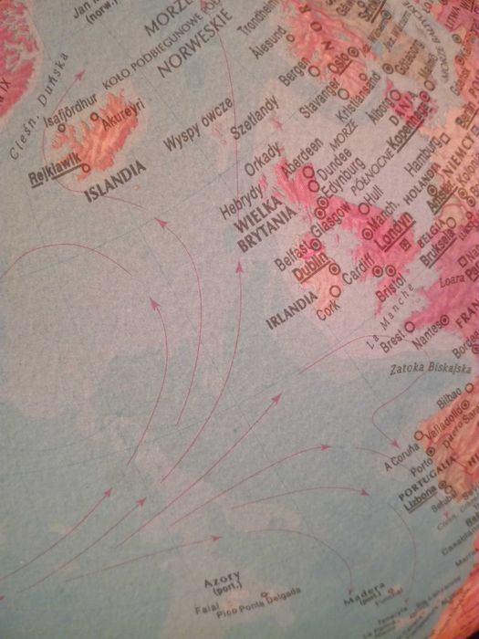 Duży globus podświetlany (średnica 30cm)