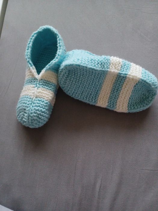 Kapcie welniane ręczna robota