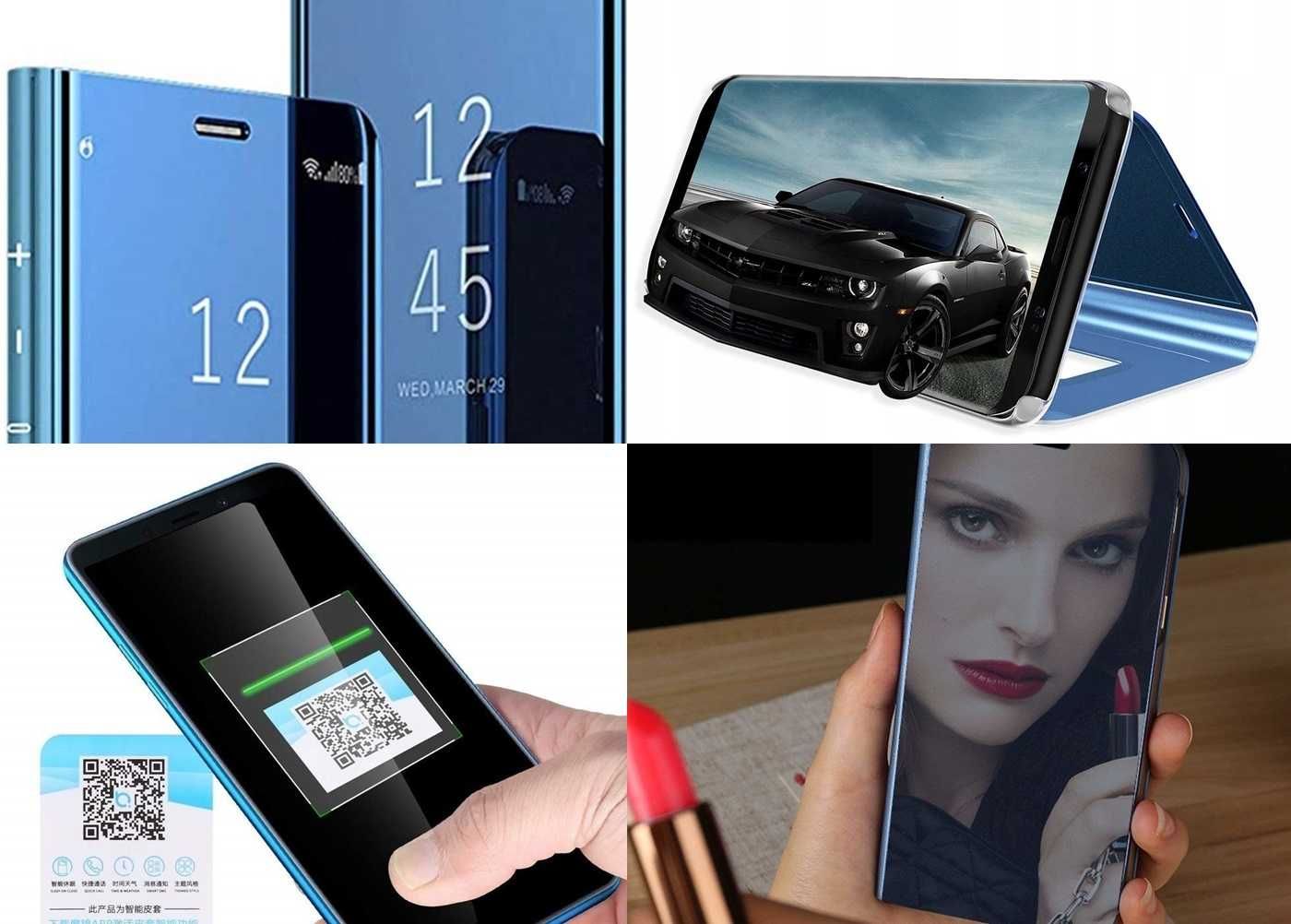 Etui Case Flip Clear View do Huawei P Smart 2021 + Szkło