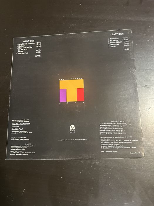 T. Love - Pocisk Miłości Arston 1991 Nowa winyl