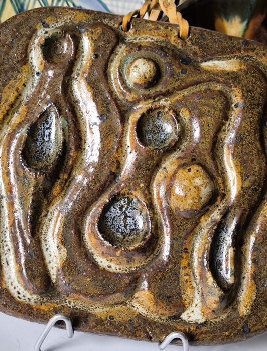 Plakieta Mi sygnowana Mirostowice piekna stara ceramika