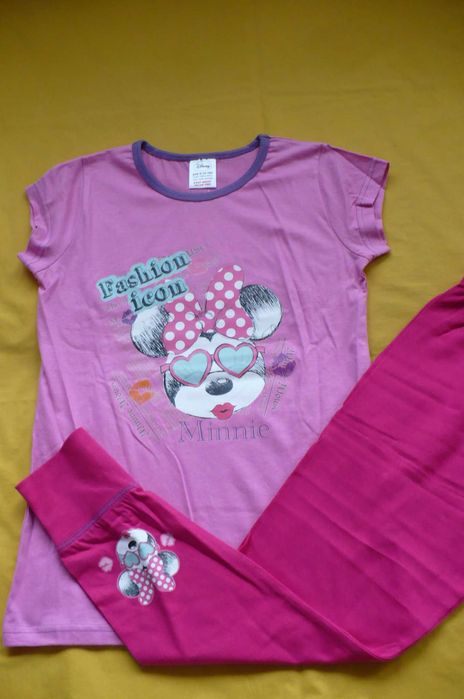 nowa piżama bawełniana Minnie 140 cm 9-10 lat długie spodnie