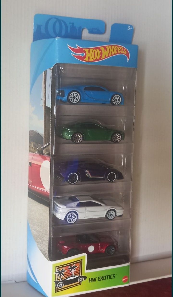 Pack 5 miniaturas hot wheels
