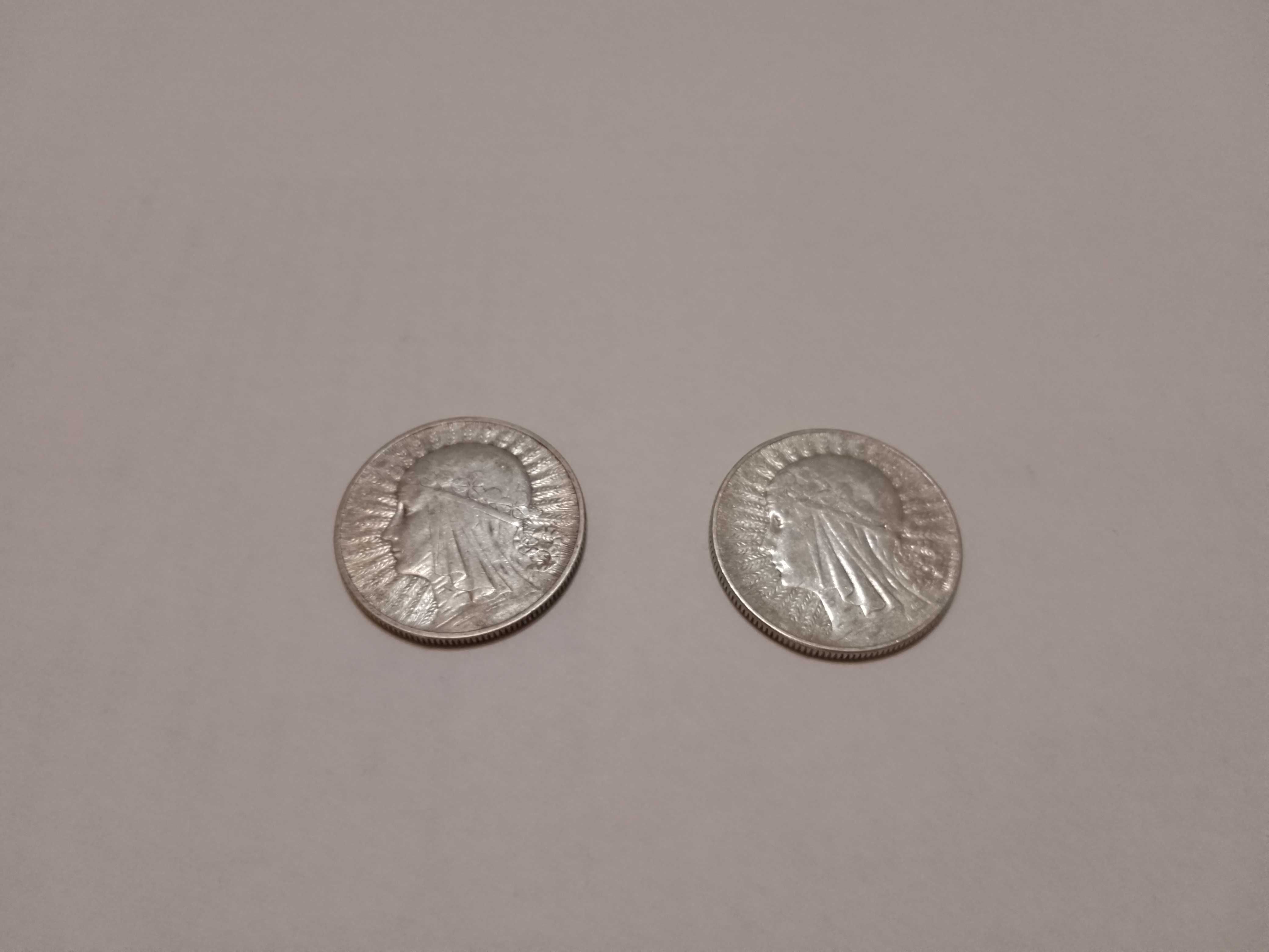Oryginalne monety II RP 5 zł głowa kobiety