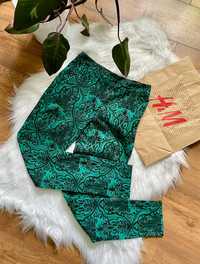 Zielone cygaretki morskie XS arabeska turkusowe spodnie eleganckie