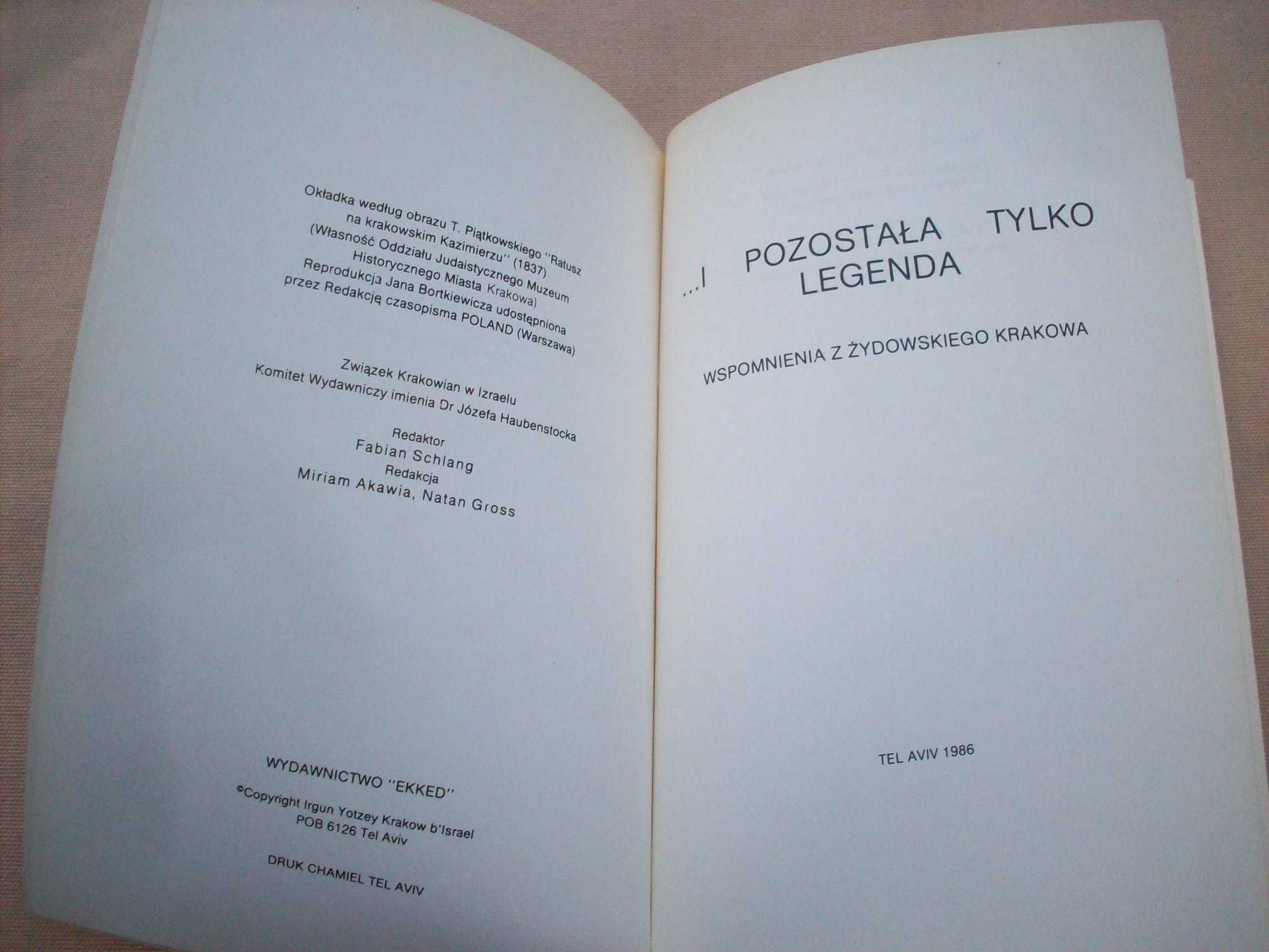 ... i pozostała... Wspomnienia z żydowskiego Krakowa, 1986.