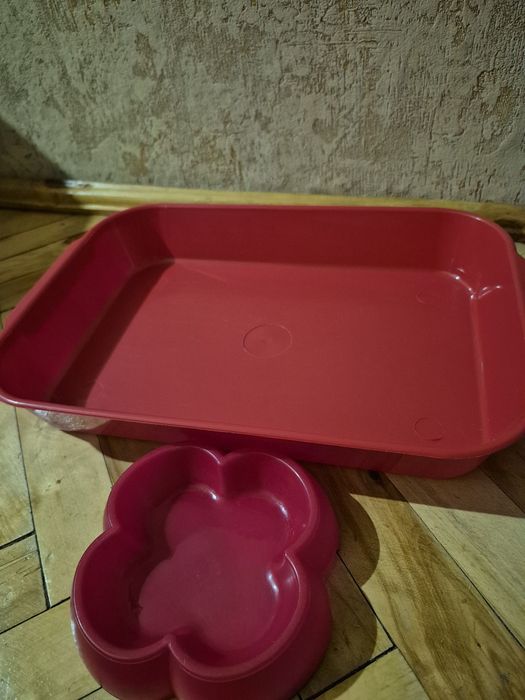 Лоток та мисочка для котика