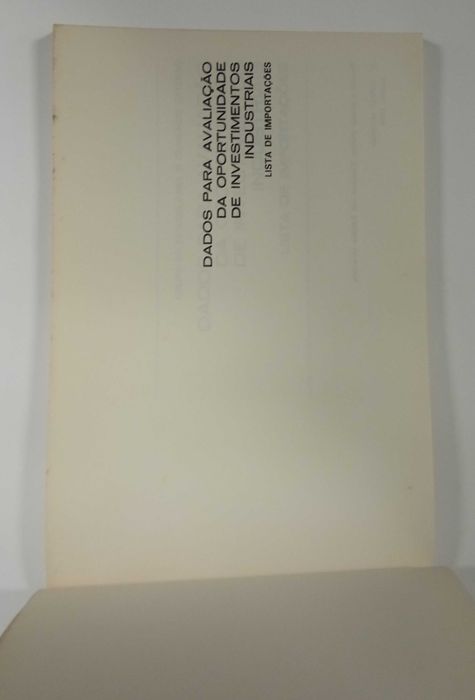 Dados para avaliação da oportunidade de investimentos industriais