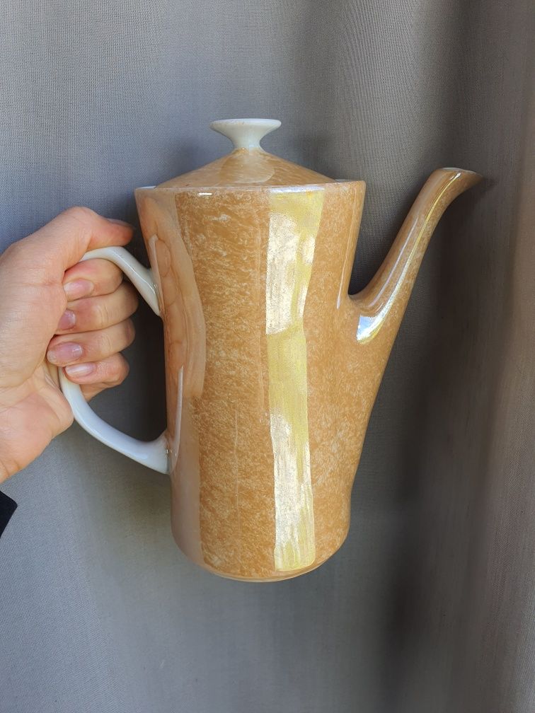 Serwis porcelanowy, kawowy, PRL, Włocławek, marmurek