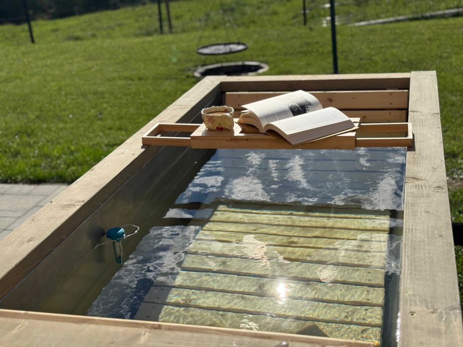 Wanna ogrodowa, Jacuzzi, Balia, 2-osobowa, mobilna, zewnętrzna,