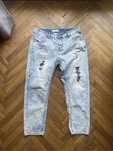 Jeansy Acid wash z dziurami Diverse marmurkowe M