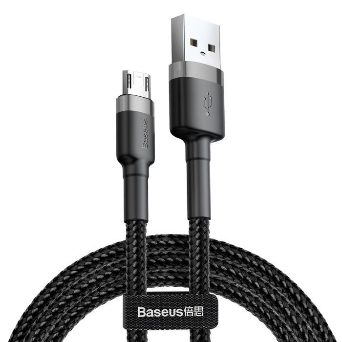 Baseus Cafule kabel USB / micro USB QC3.0 2.4A 0,5M czarno-szary