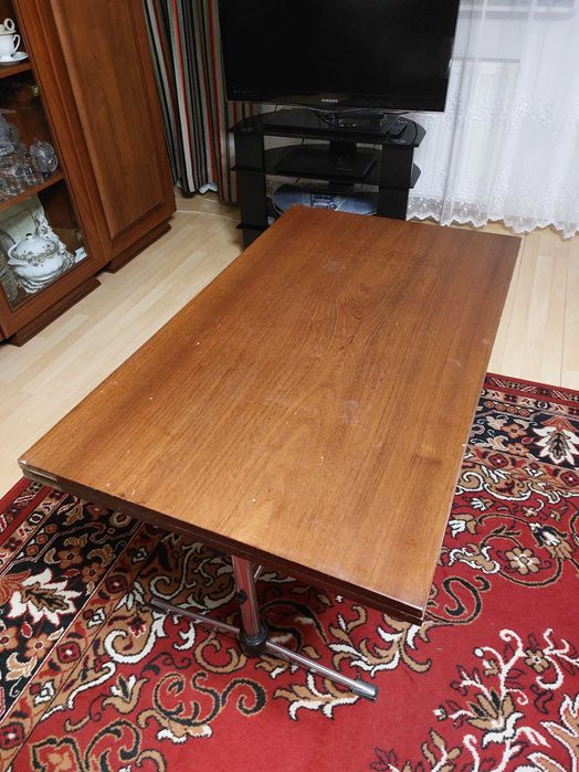 Ława drewniana, rozkładana z lat 80-tych