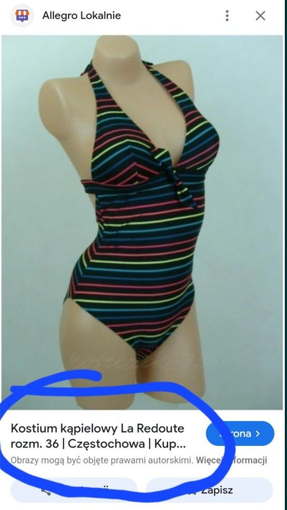 Strój kąpielowy jednoczęściowy rozm. M