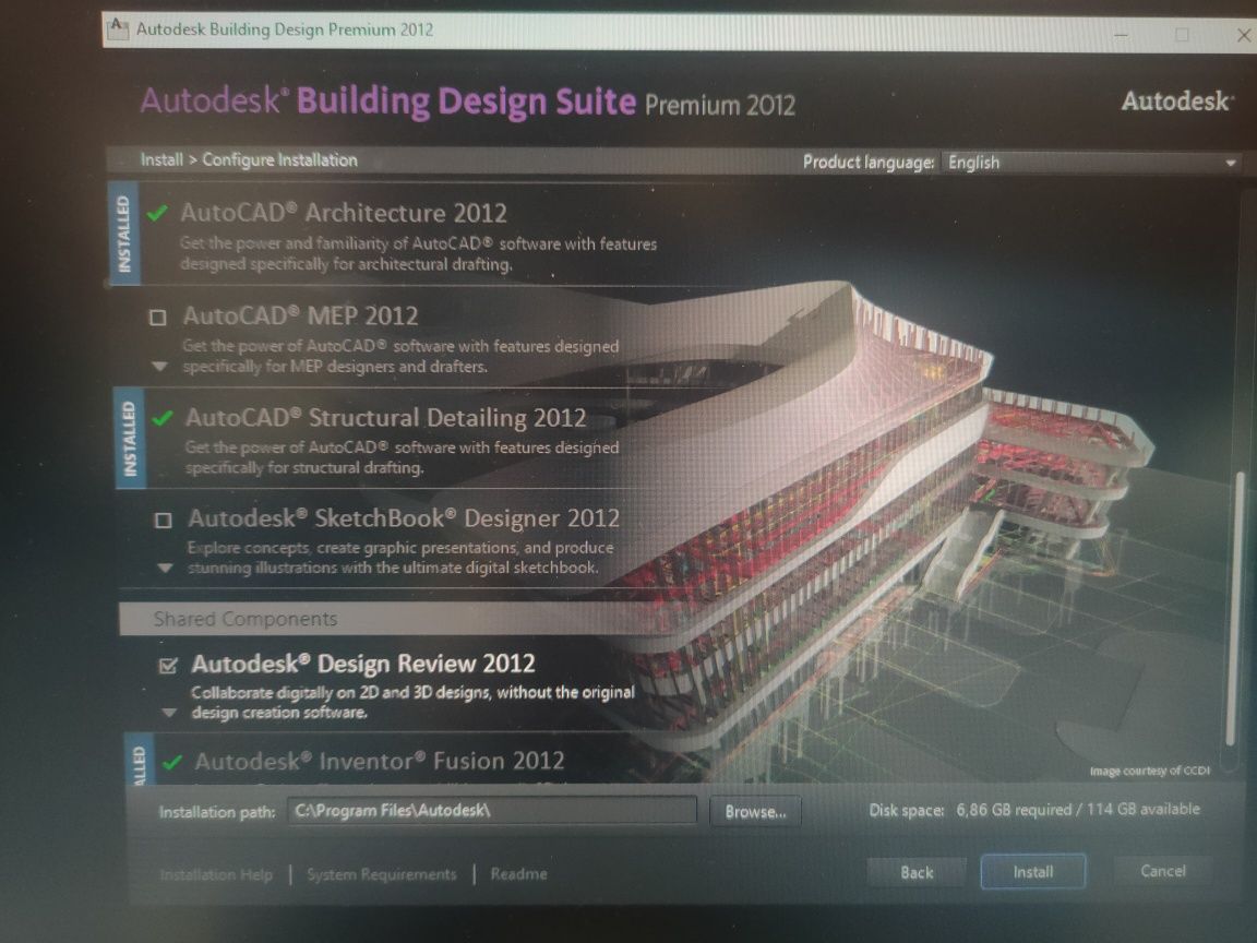 Autodesk Building Design Suite Premium 2012 AutoCAD ASD Revit Inventor