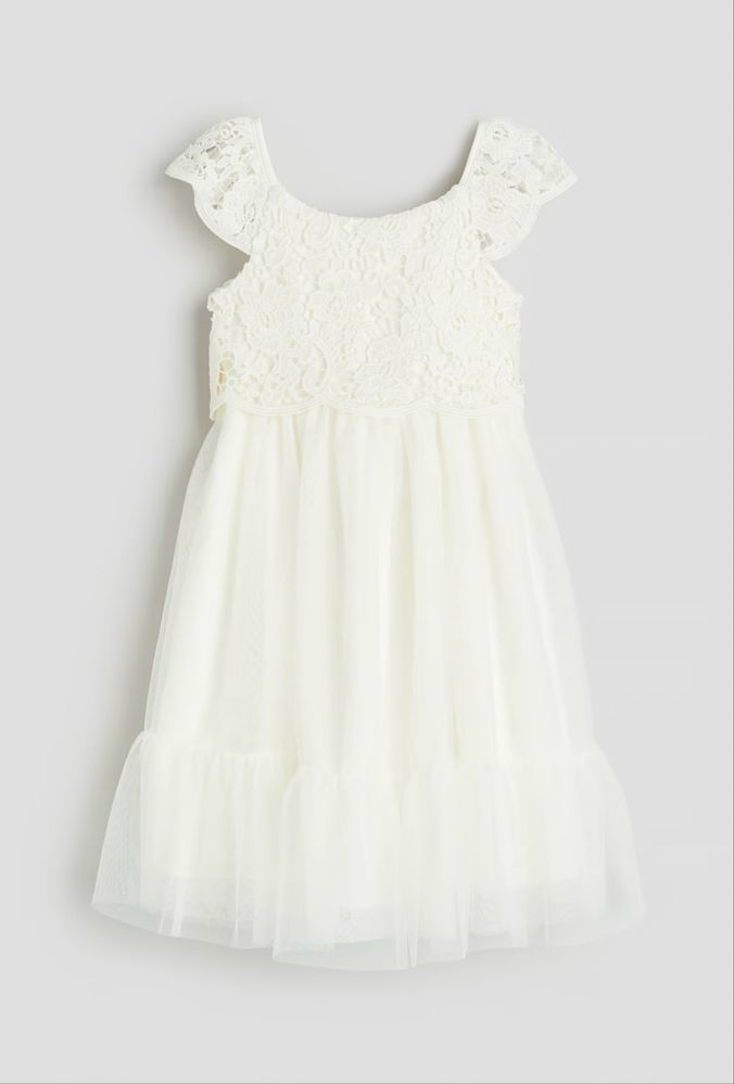 Sukienka H&M r.110 na wesele, chrzciny ecru