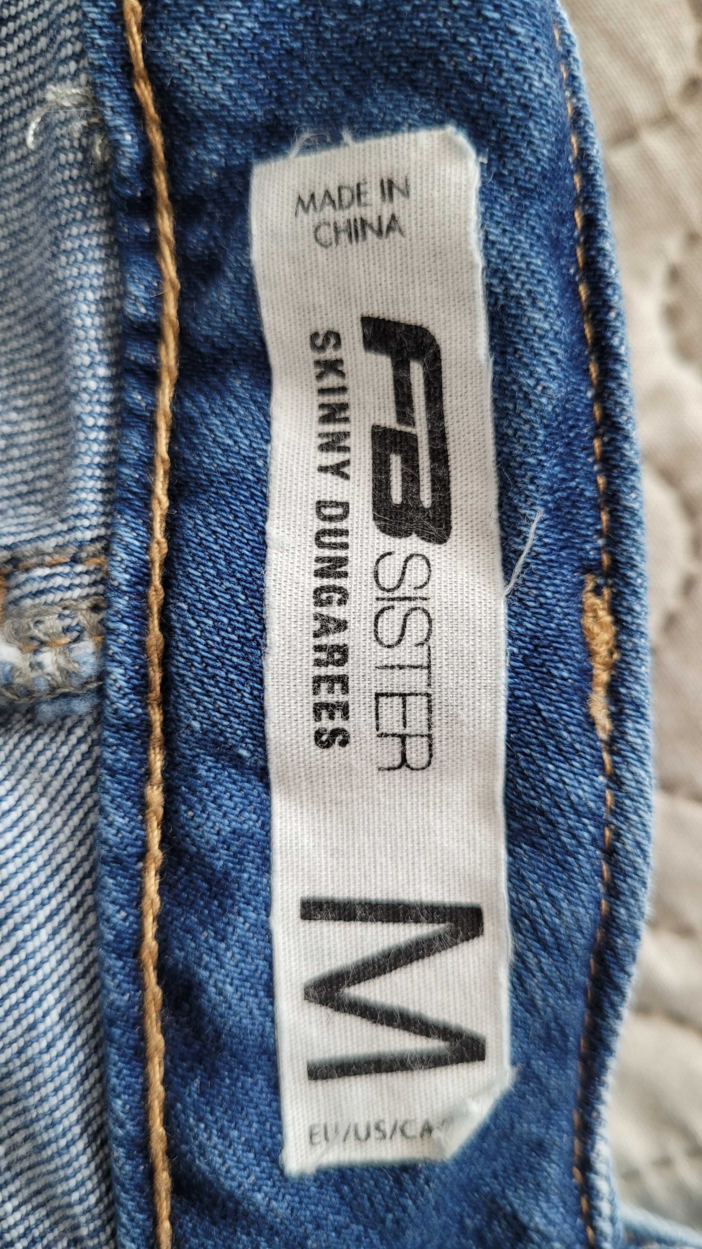 Ogrodniczki jeansowe skinny