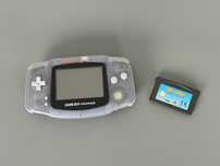Konsola Nintendo Game Boy Advance AGB-001 Crystal + gra DE