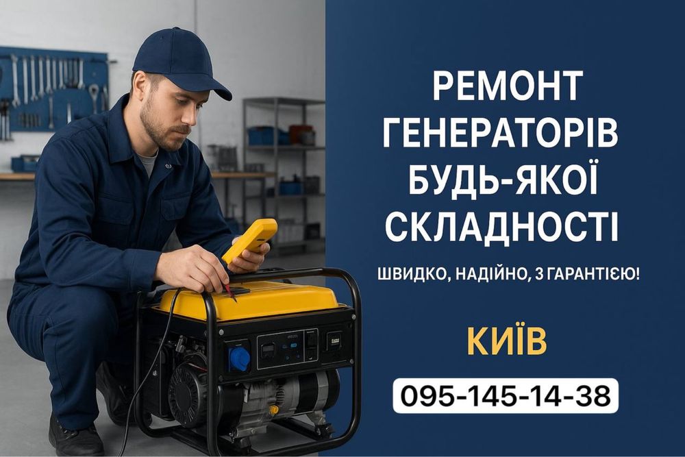 Ремонт та обслуговування генераторів на виїзді