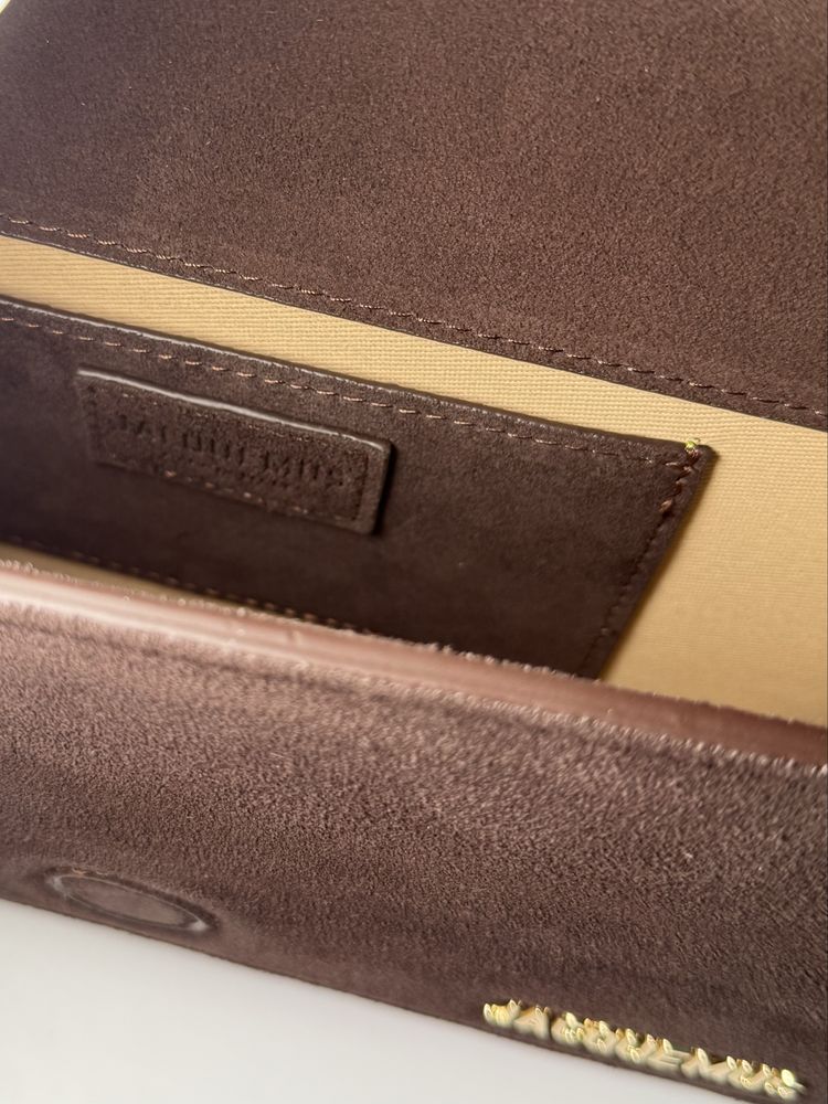 Сумка jacquemus   замш  шоколад 24 см