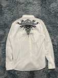 Tribal white shirt y2k 2000s alternative